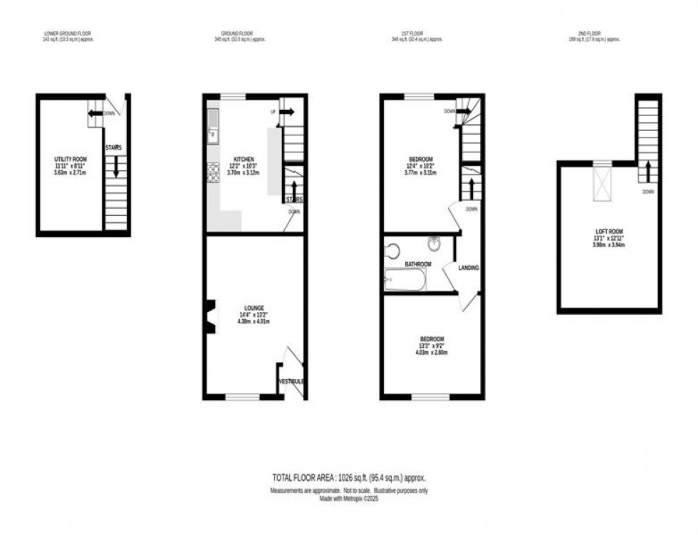 Floorplan for Station Road, Dove Holes, Buxton
