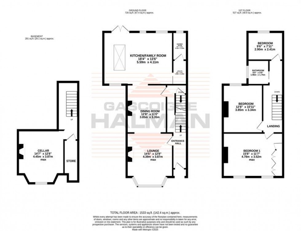 Floorplan for Mornington Road, Sale