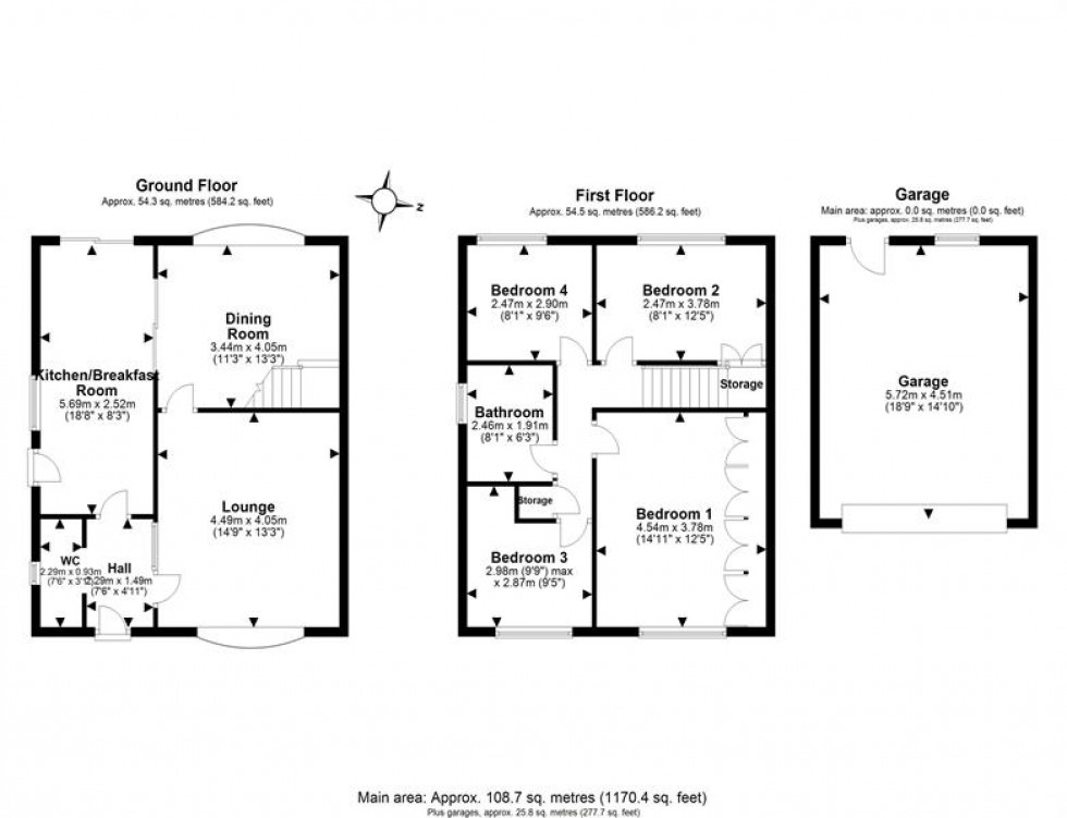Floorplan for Netherton Drive, Frodsham