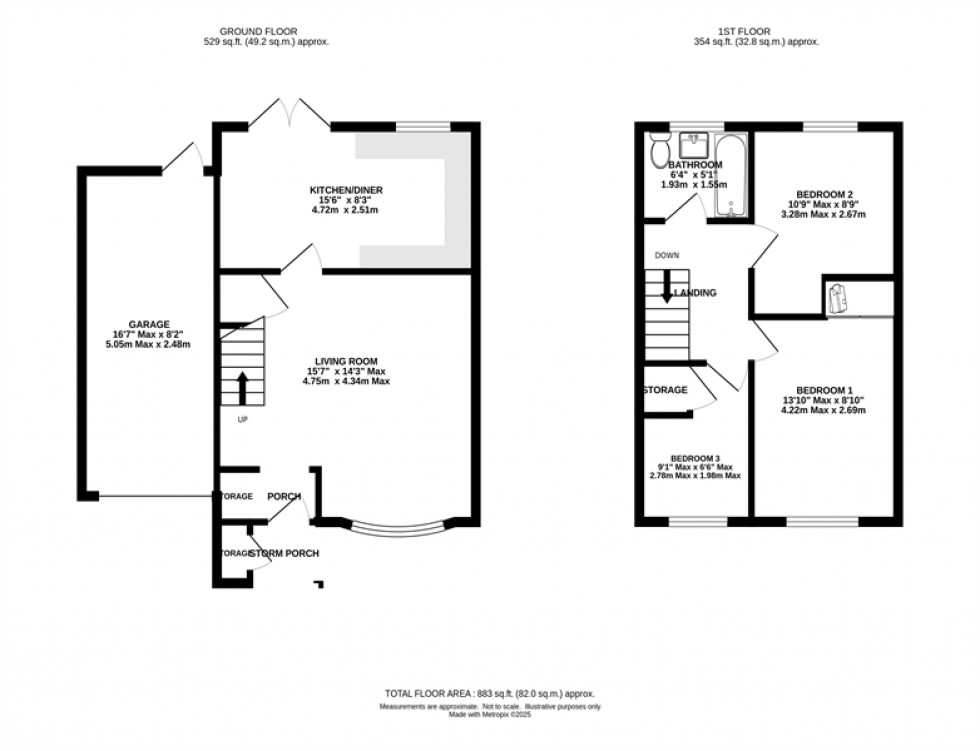 Floorplan for Waveney Drive, Altrincham