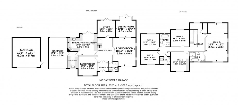 Floorplan for Park Lane, Hale - PP for Large Det House