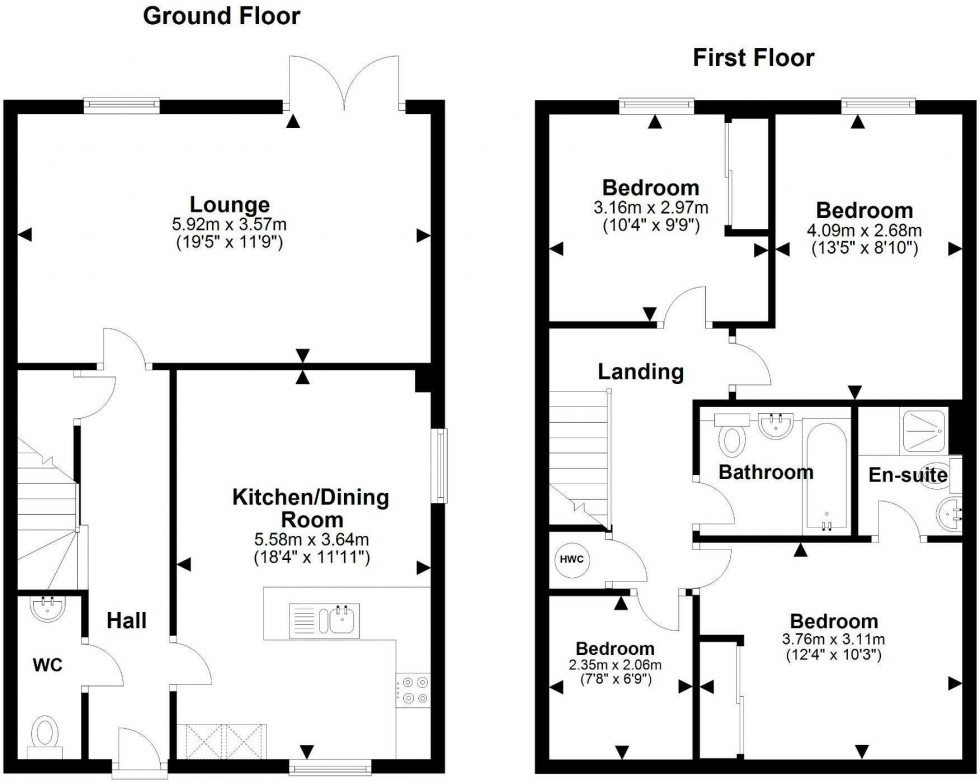 Floorplan for Oswalds Way, Tarporley