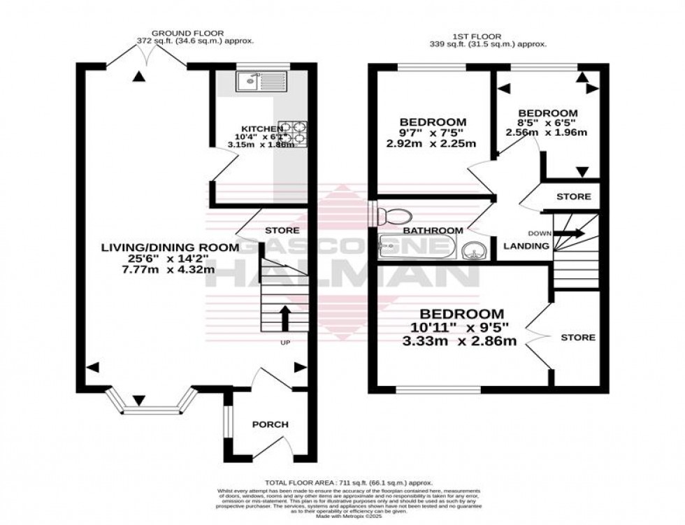 Floorplan for Starling Close, Sharston