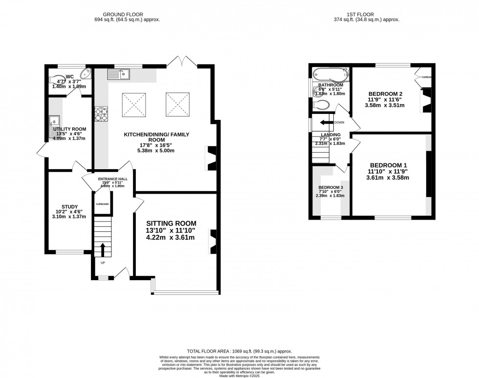 Floorplan for Barlow Road, Wilmslow