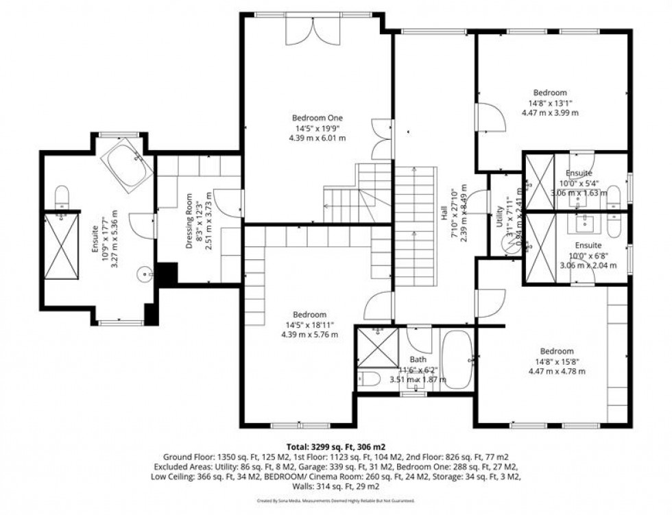 Floorplan for Cotebrook View, Oughtrington Lane, Lymm