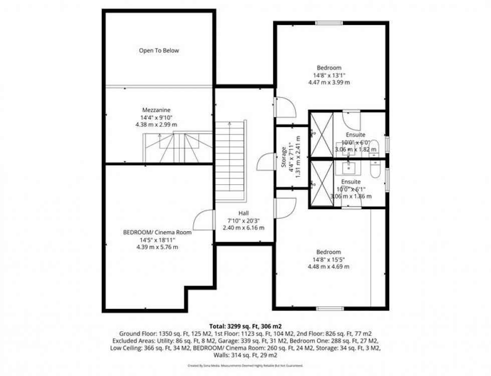 Floorplan for Cotebrook View, Oughtrington Lane, Lymm