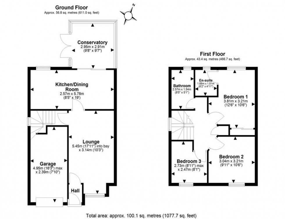 Floorplan for Coppice Green, Elton