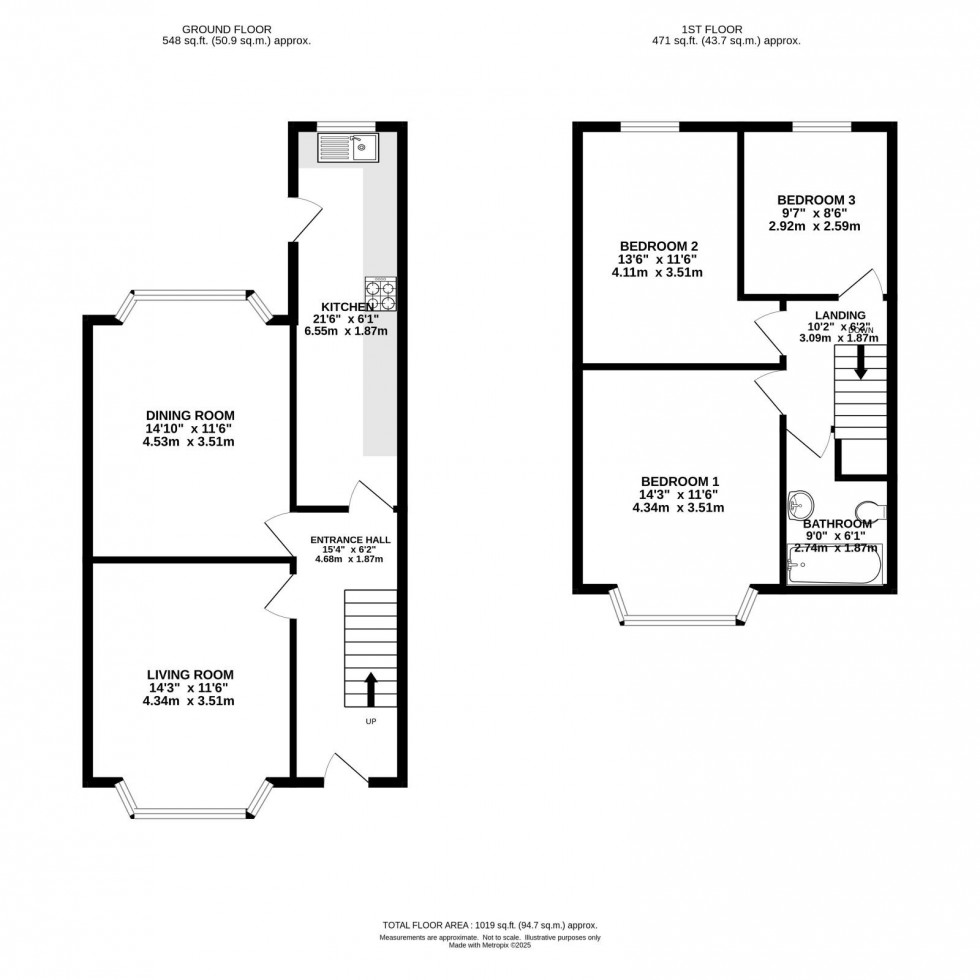 Floorplan for Collingwood Road, Burnage