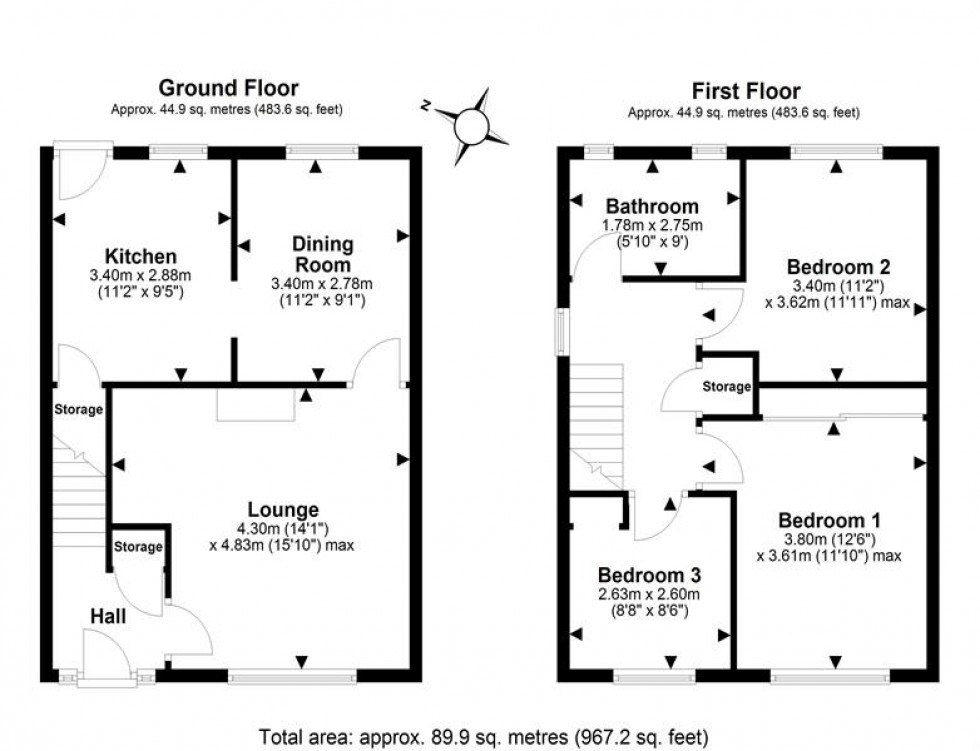 Floorplan for Crosland Terrace, Helsby, Frodsham