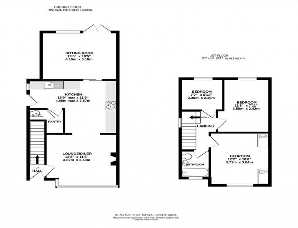 Floorplan for Beresford Road, Chapel-En-Le-Frith, High Peak