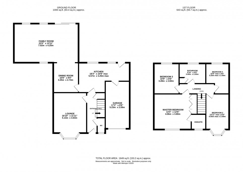 Floorplan for Teddington Close, Appleton, Warrington