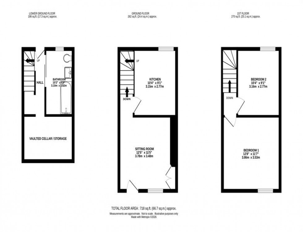 Floorplan for Lower Macclesfield Road, Whaley Bridge, High Peak