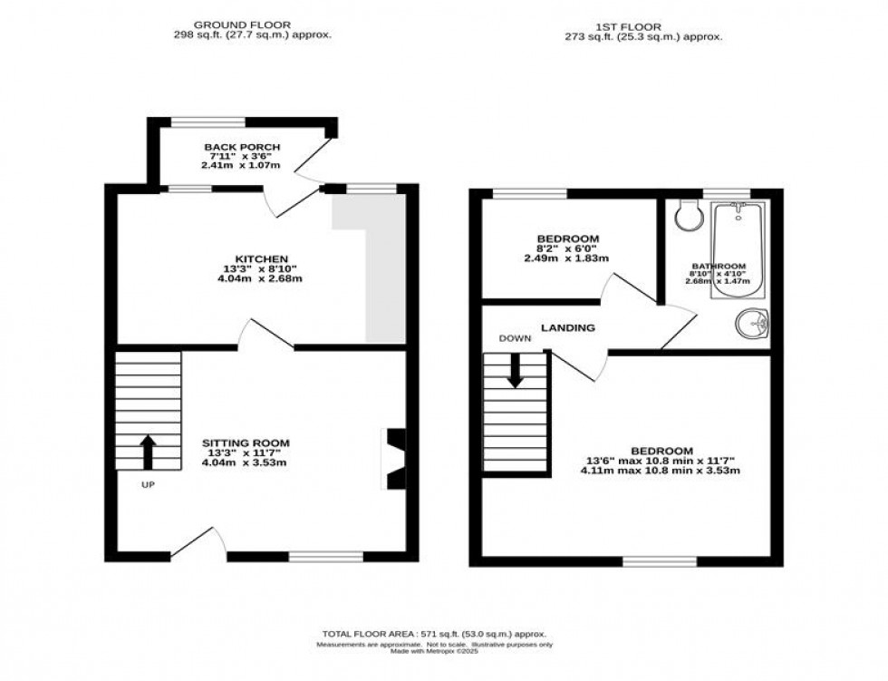 Floorplan for Old Road, Whaley Bridge, High Peak