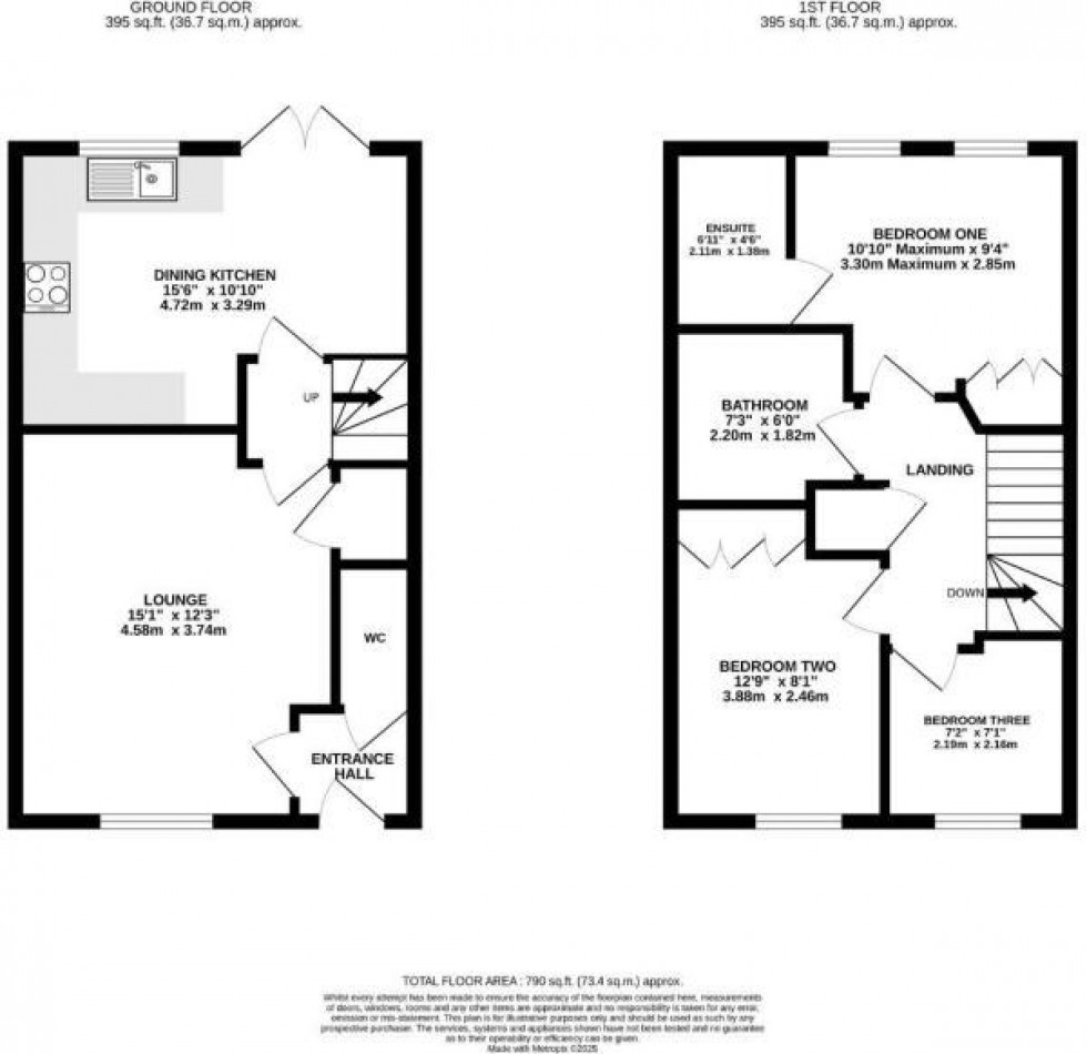 Floorplan for Tiverton Way, Tarporley
