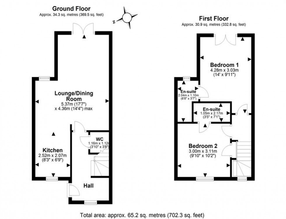 Floorplan for Crown Inn Cottages, Fingerpost Lane, Norley, Frodsham