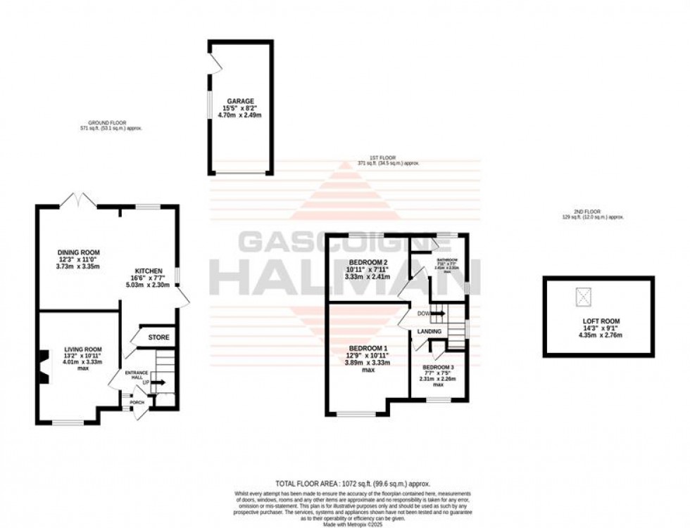 Floorplan for Shrewsbury Road, Sale