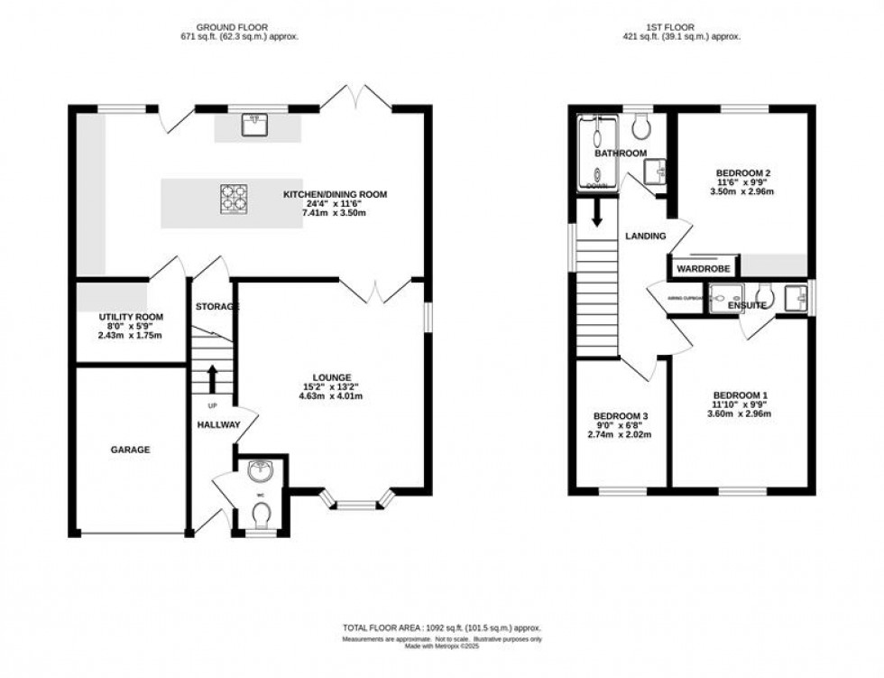 Floorplan for Beeston Close, Middlewich