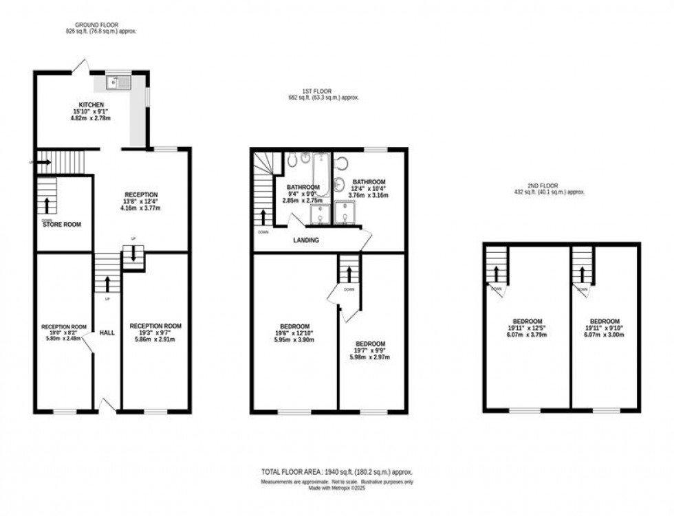 Floorplan for Market Street, Chapel-En-Le-Frith, High Peak