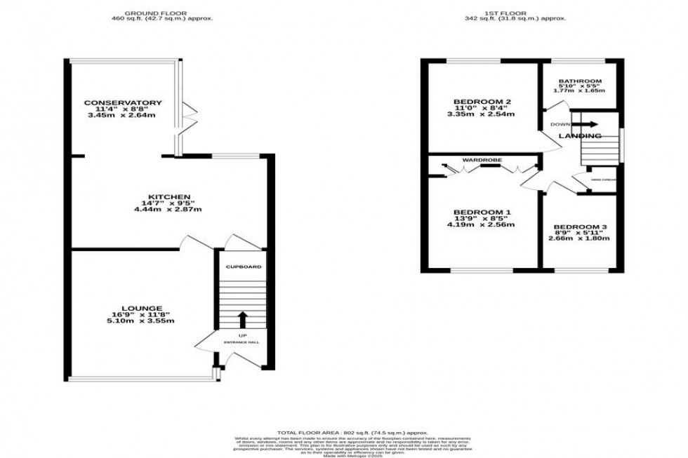 Floorplan for Bittern Close, Poynton
