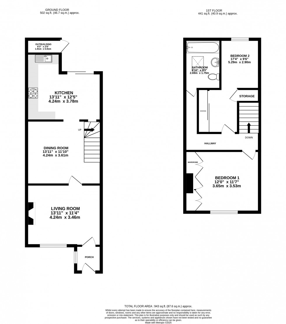 Floorplan for Oak Lane, Wilmslow
