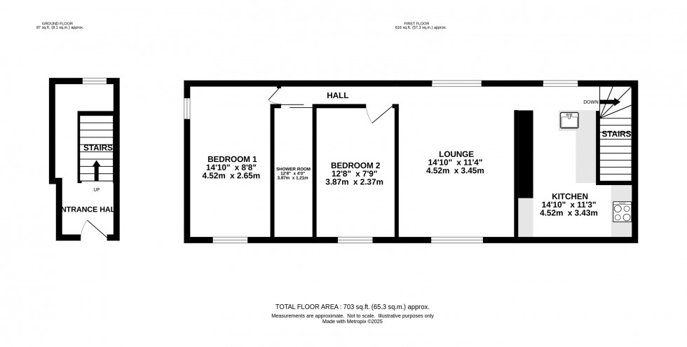 Floorplan for Town Street, Marple Bridge, Stockport