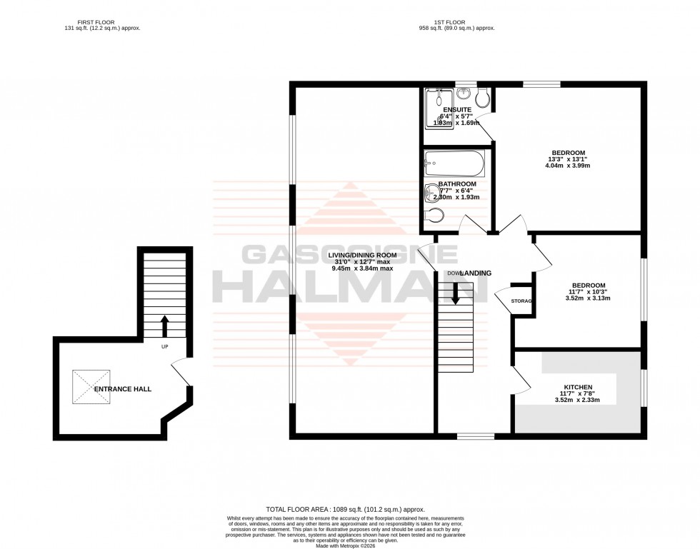 Floorplan for Queens Road, Sale