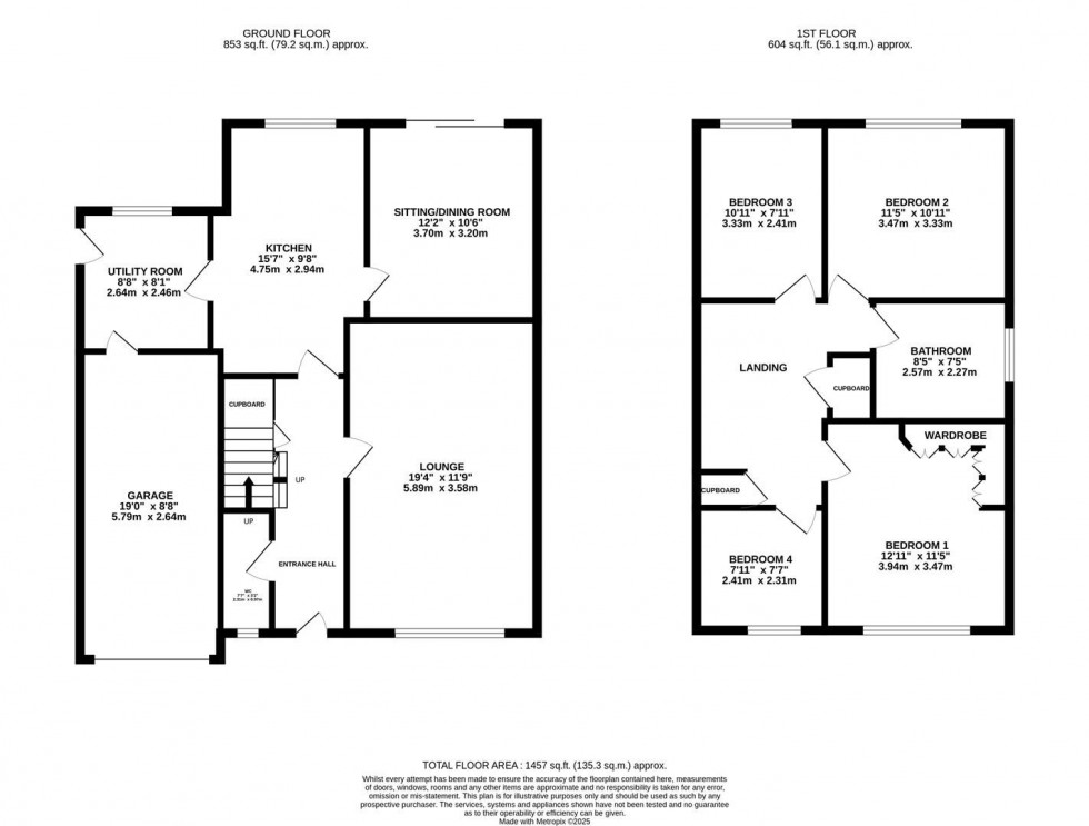 Floorplan for Grebe Close, Poynton