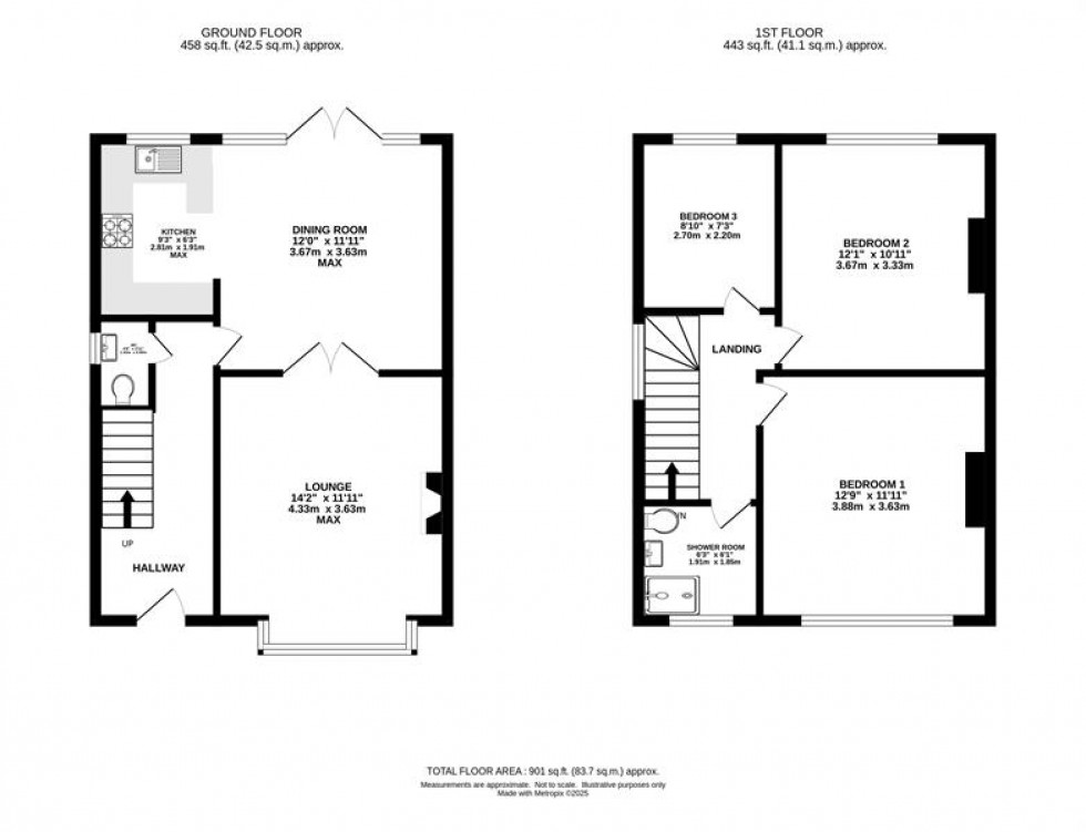 Floorplan for Woodstock Avenue, Reddish
