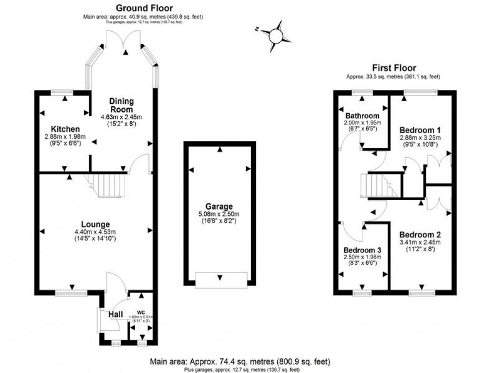 Floorplan for Dove Close, Elton, Chester