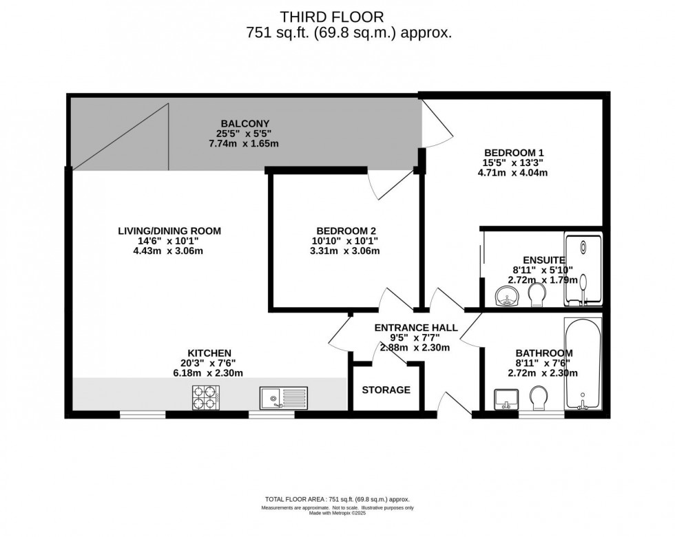 Floorplan for The Fairfax, 611a Wilmslow Road, Didsbury