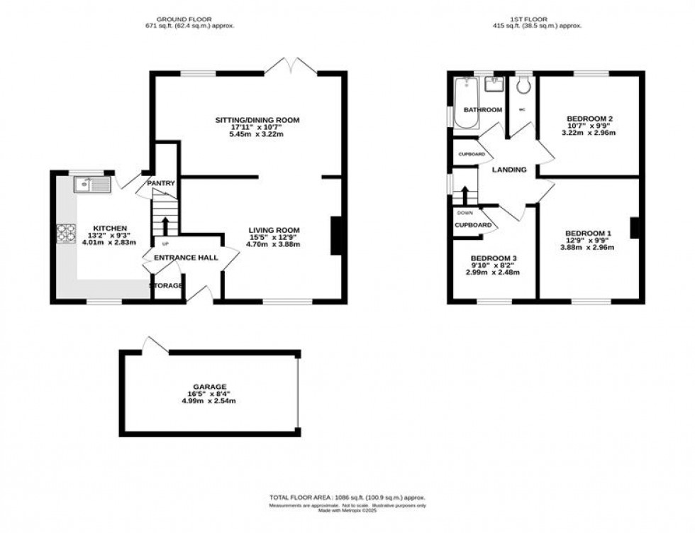 Floorplan for Conway Close, Knutsford