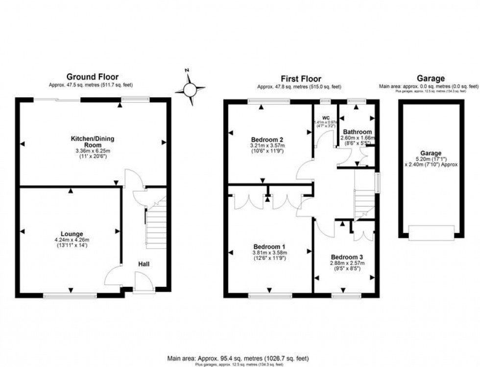 Floorplan for Whitehall Place, Frodsham