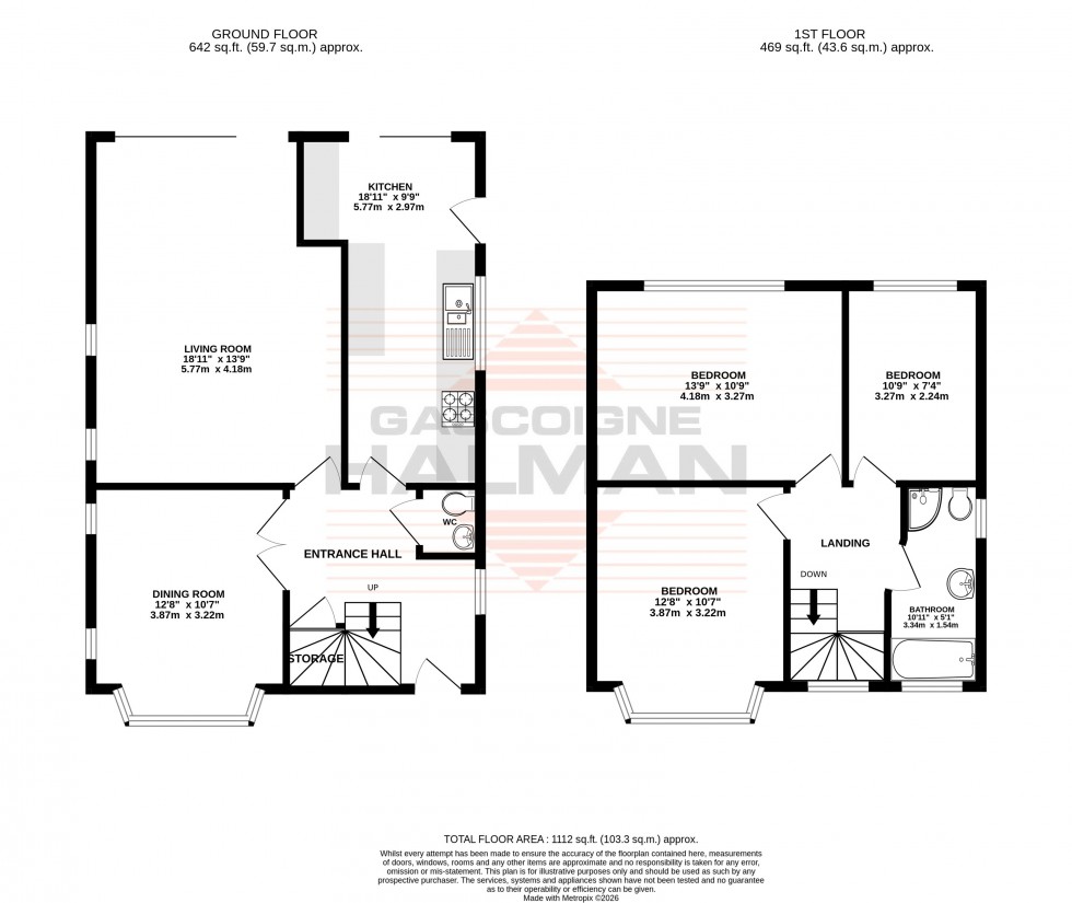Floorplan for Walton Road, Sale