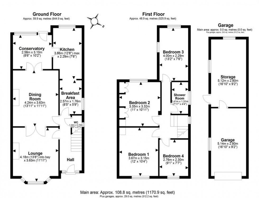 Floorplan for Doric Avenue, Frodsham