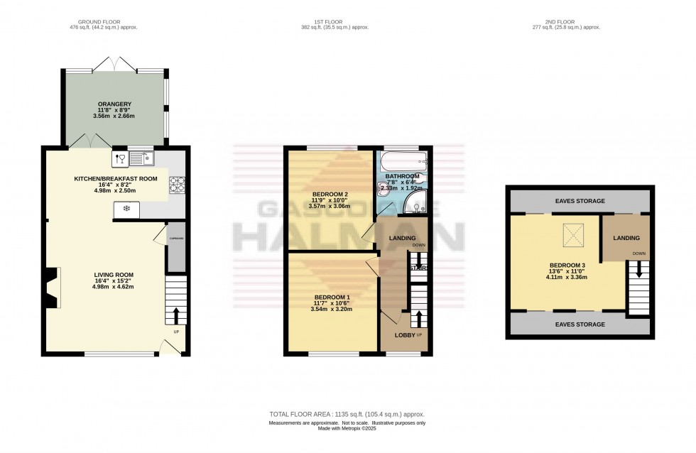 Floorplan for Arrowscroft Way, Hollingworth, Hyde