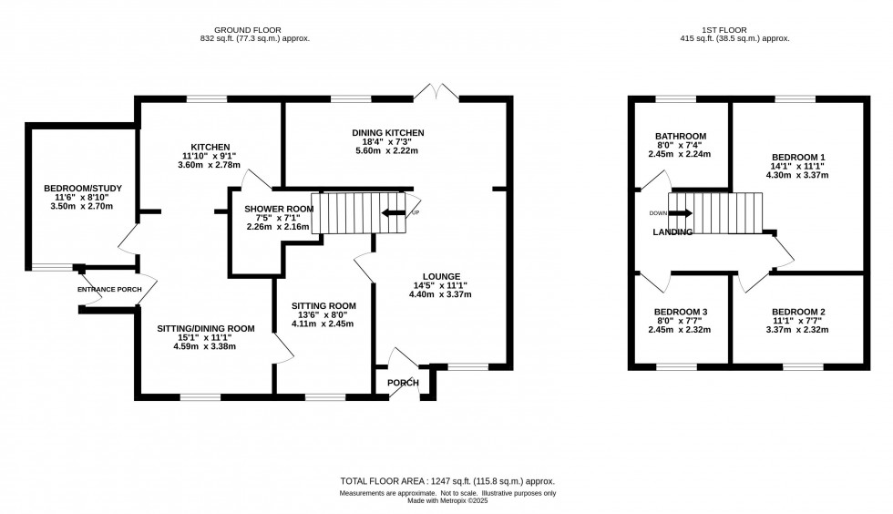 Floorplan for Ricroft Road, Compstall, Stockport