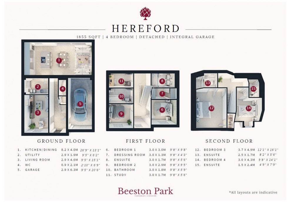 Floorplan for Beeston Park, Beeston