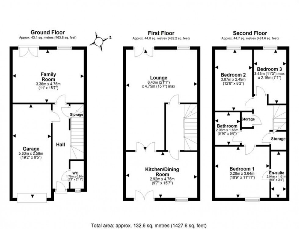 Floorplan for Callender Gardens, Helsby, Frodsham