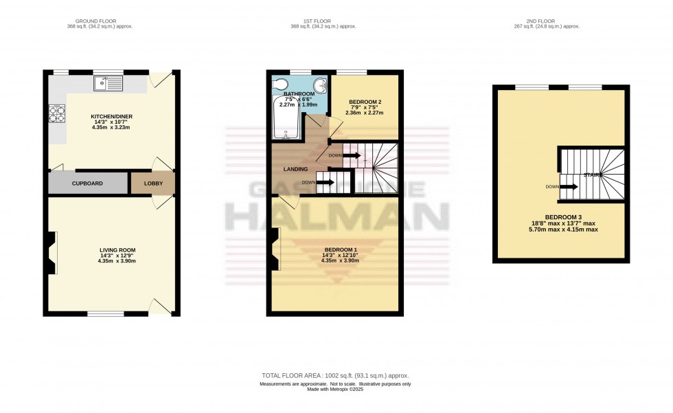 Floorplan for Low Leighton Road, New Mills