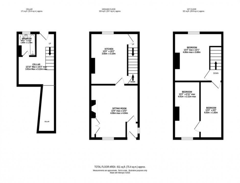 Floorplan for Yeardsley Lane, Furness Vale, High Peak