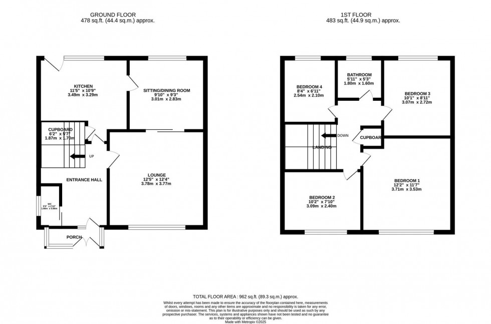 Floorplan for Holker Close, Poynton