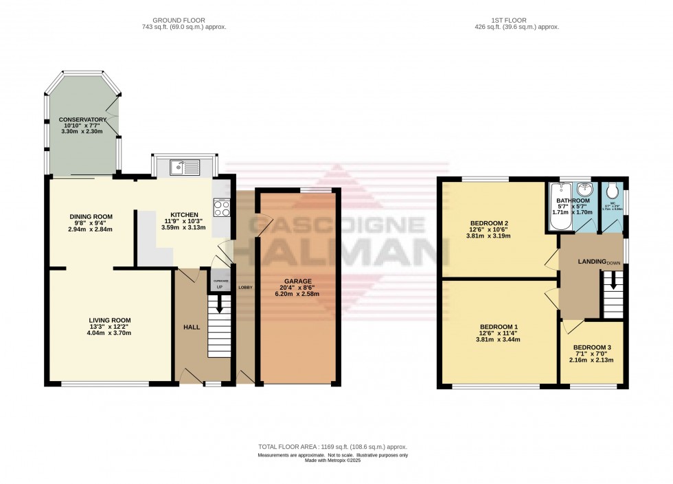 Floorplan for Littlebrook Close, Hadfield, Glossop