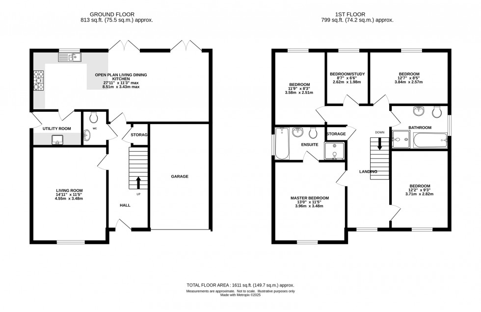 Floorplan for Cotton Field Road, Holmes Chapel