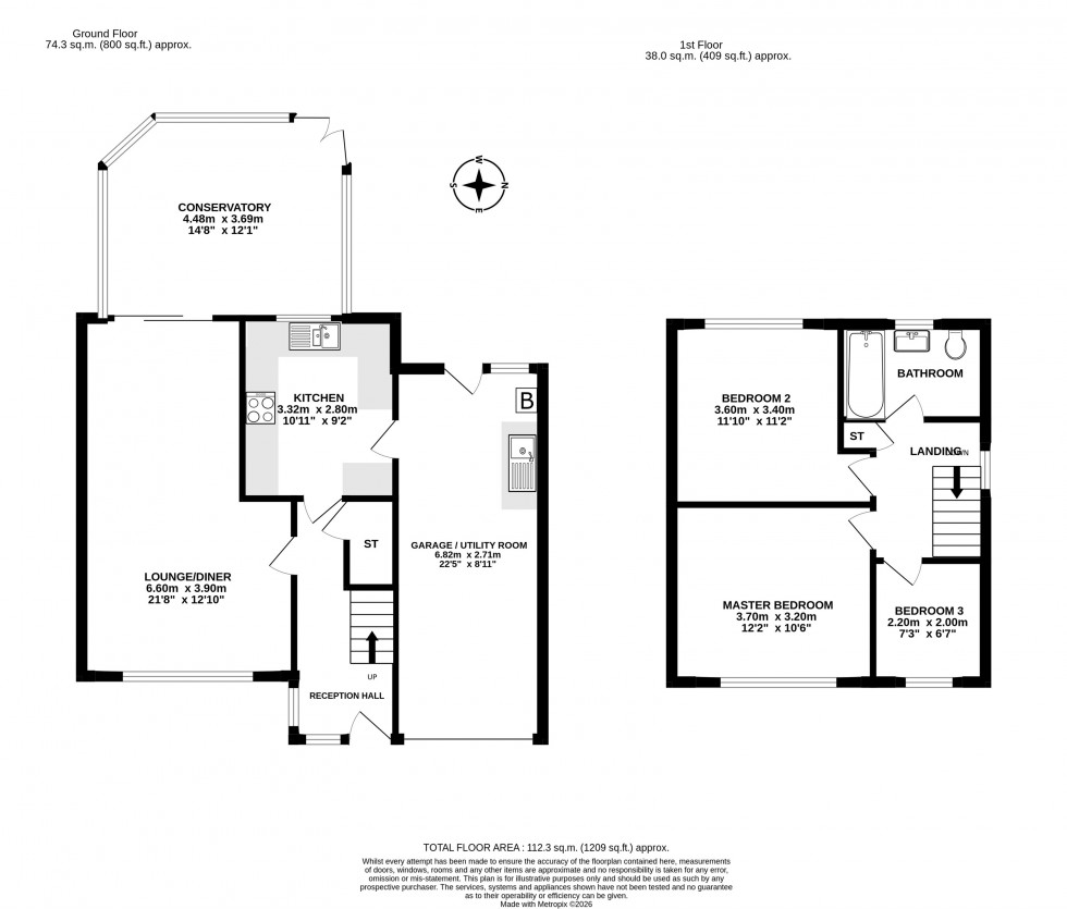 Floorplan for Chain free property with great potential on North Brook Road