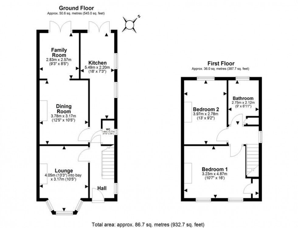 Floorplan for Townfield Lane, Frodsham