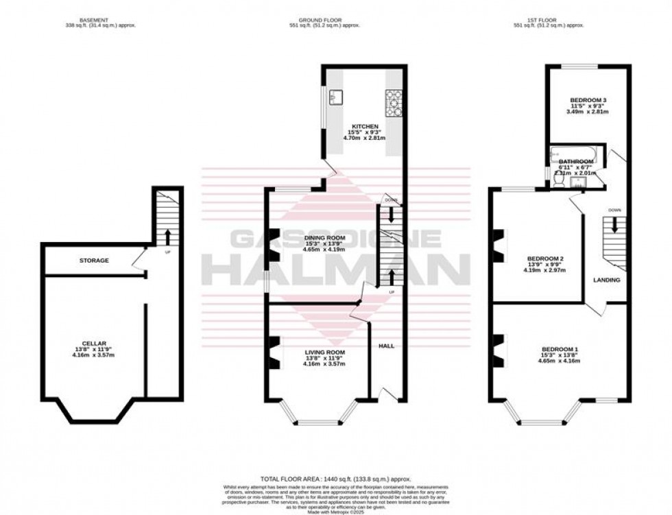 Floorplan for Sherborne Road, Cheadle Heath, Stockport