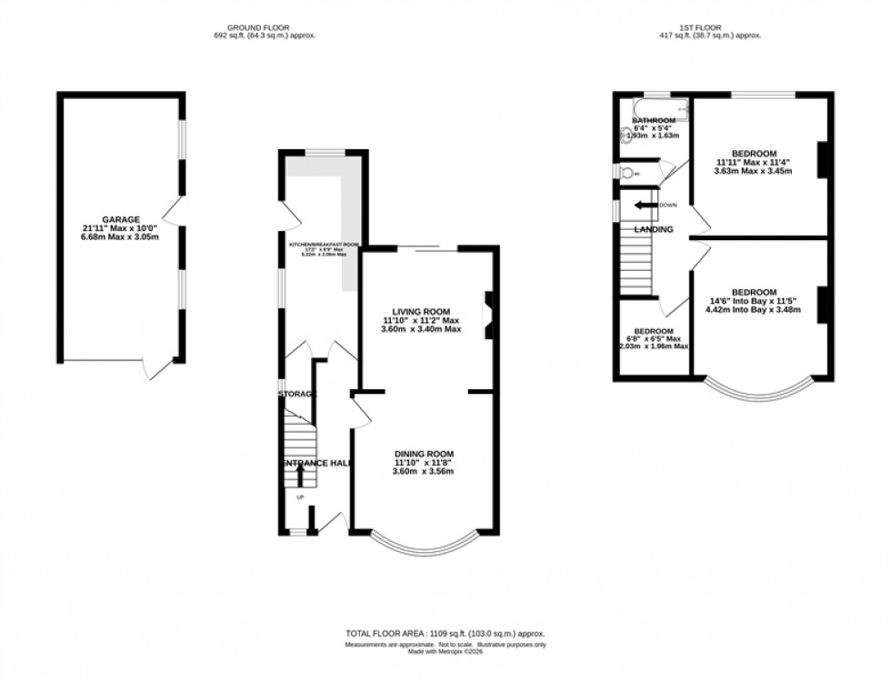 Floorplan for Rosslyn Grove, Timperley, Altrincham