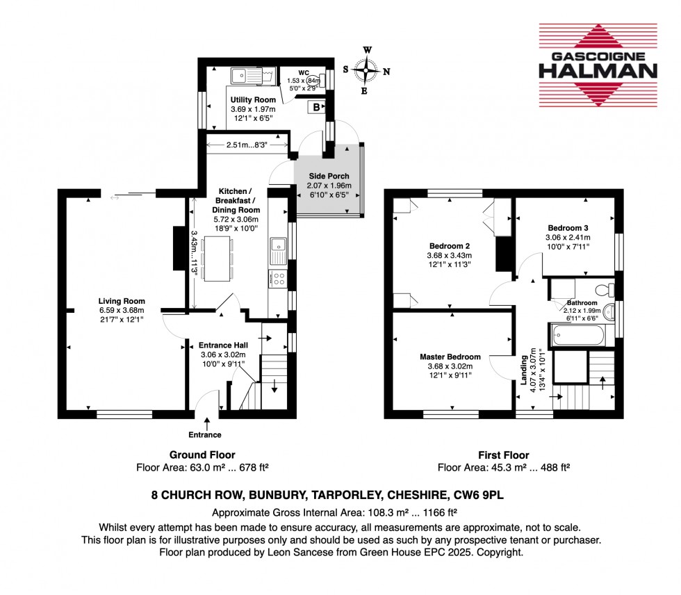 Floorplan for Church Row, Bunbury, Tarporley