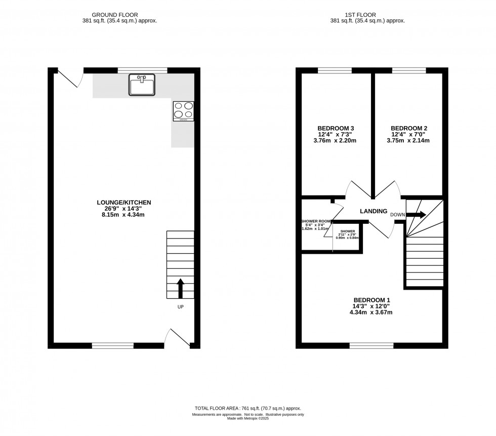 Floorplan for Hadfield Road, Hadfield, Glossop
