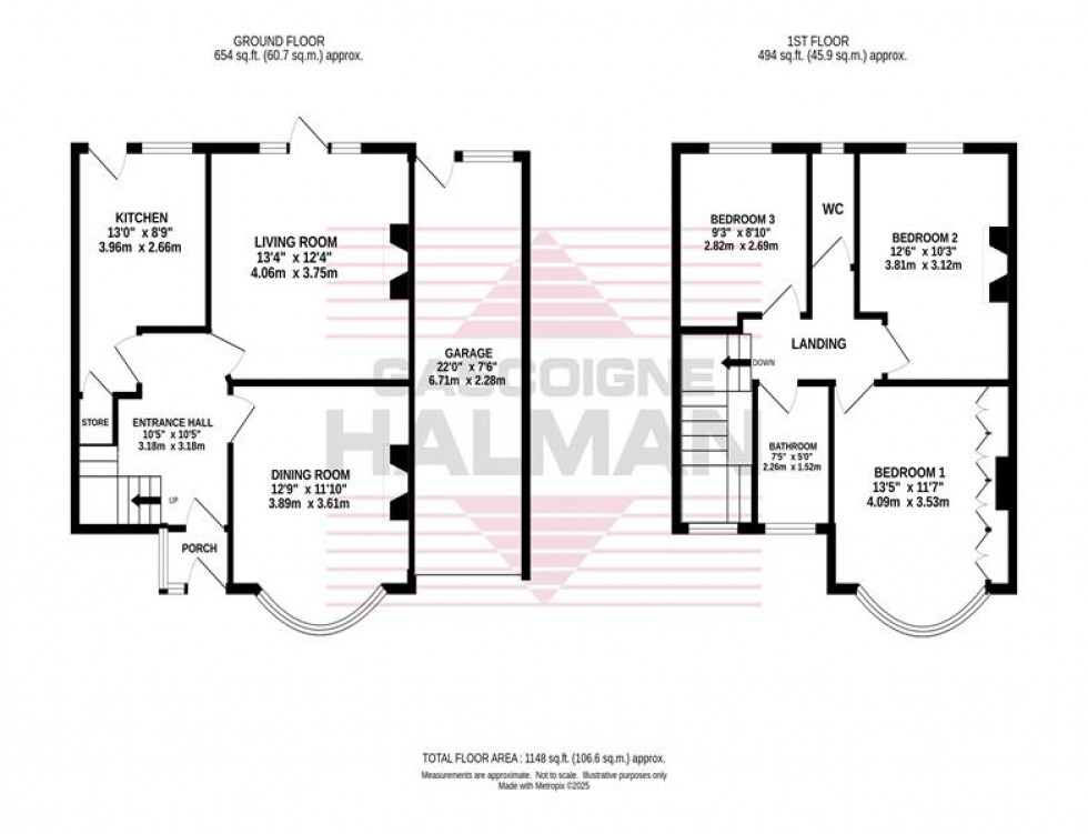 Floorplan for Moss Lane, Bramhall